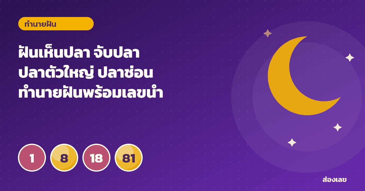 ฝันเห็นปลา จับปลา ปลาตัวใหญ่ ปลาช่อน ทำนายฝันพร้อมเลขนำโชค